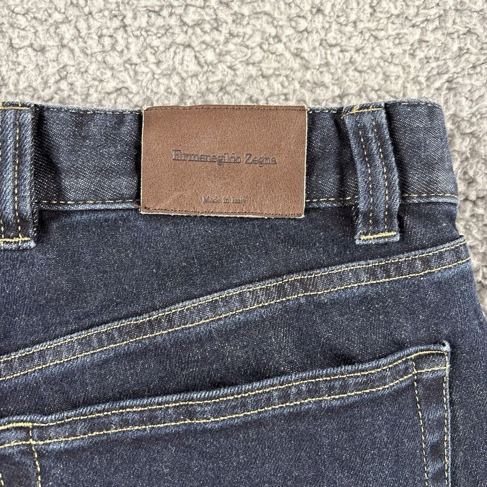 Ermenegildo Zegna Jeans 36x27 Dark Wash Straight Leg Denim Made in Italy Luxury - Picture 6 of 7